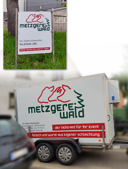 Corporate Design Metzgerei Wald
